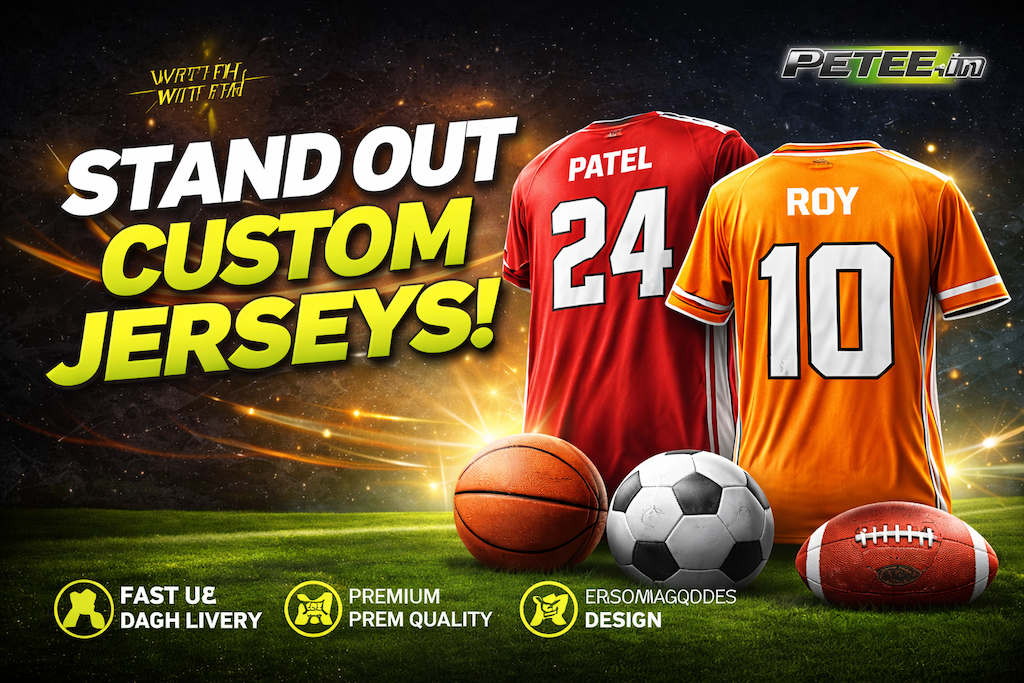 Custom sports jerseys promotion design